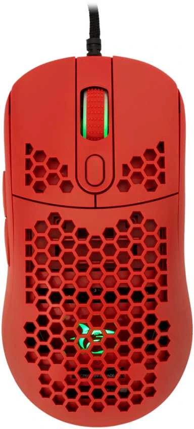 Itin lengva žaidimų pelė White Shark Galahad Red, 72g