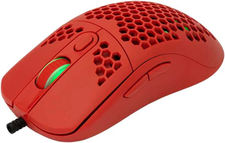 Itin lengva žaidimų pelė White Shark Galahad Red, 72g