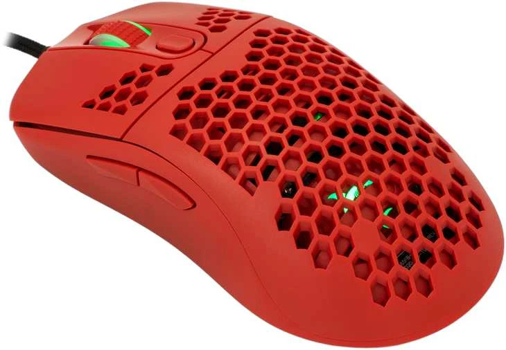 Itin lengva žaidimų pelė White Shark Galahad Red, 72g