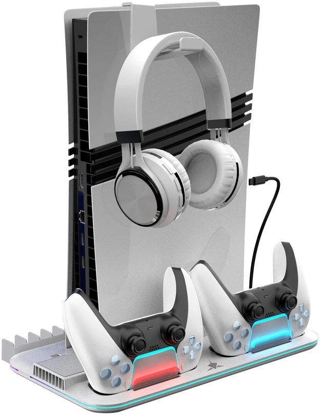 White shark Baltas Shark KIMURA PRO PS5 Cooling Pad + 2 Charging Docks, Baltas