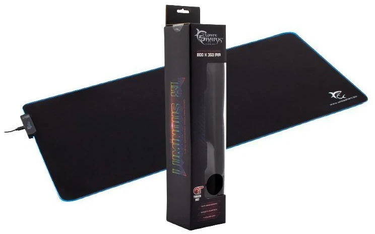 Pelės kilimėlis žaidimams su RGB pašvietimu White Shark Luminous XL, 800x350x3mm