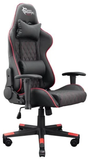 Žaidimų kėdė White Shark Racer-Two Gaming Chair, Juoda