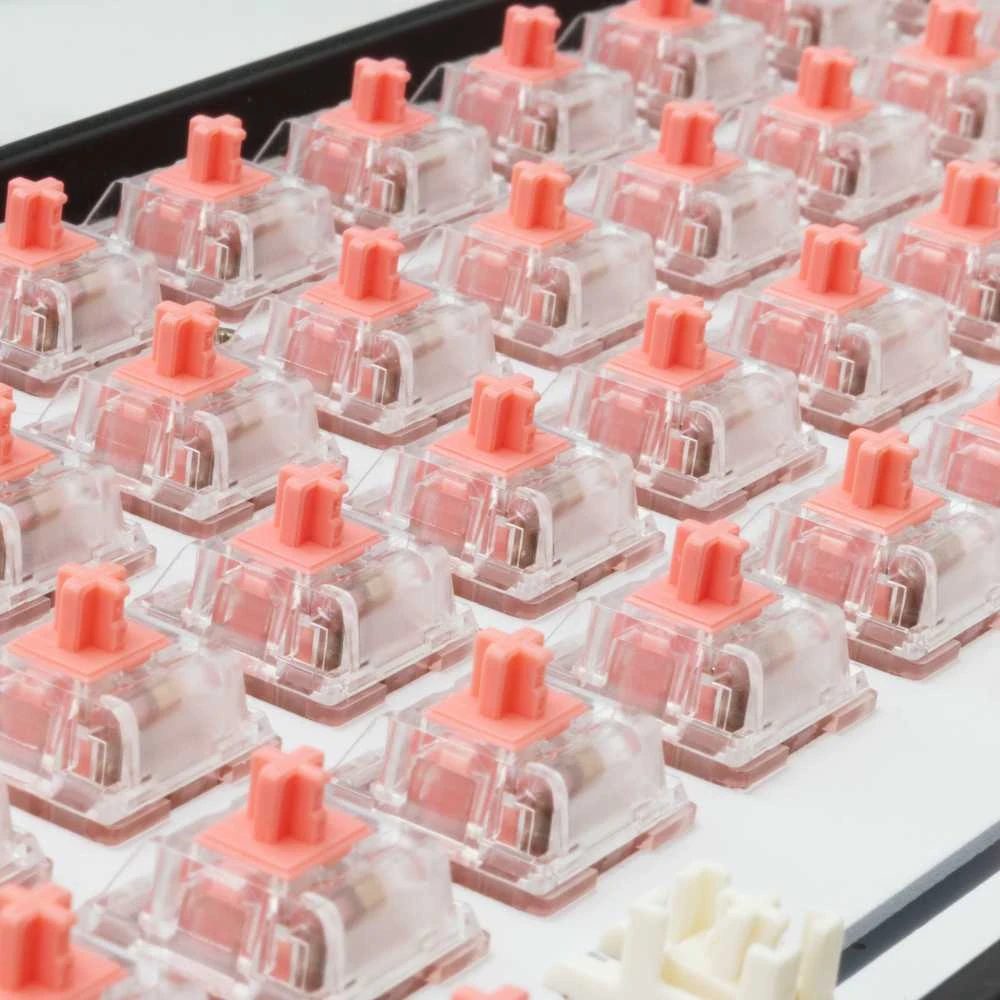 White shark Baltas Shark Baltas Shark Venom Rose Mechaninė Switches 25 pcs.