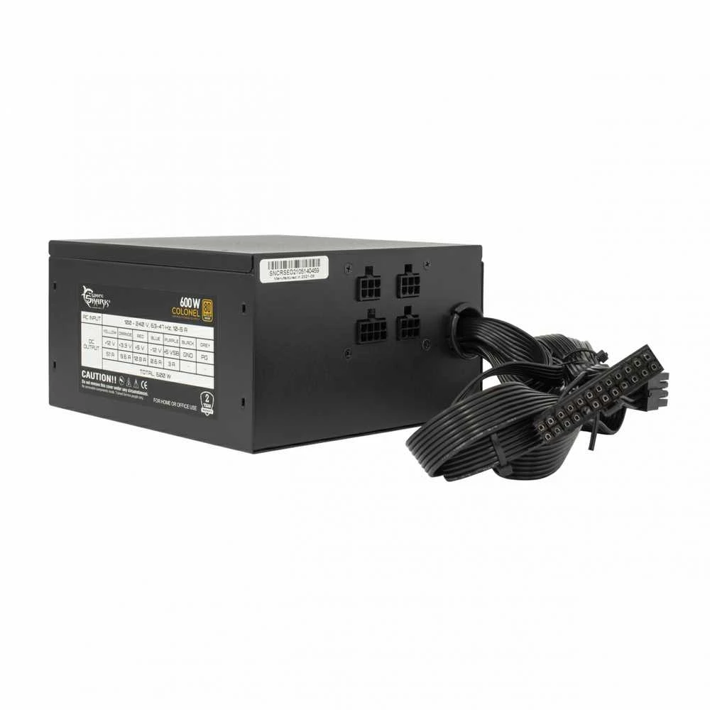 White Shark Baltas Shark Baltasis ryklys GPSU-B600S pulkininkas 600 W 80+ bronzos pusiau modulinis