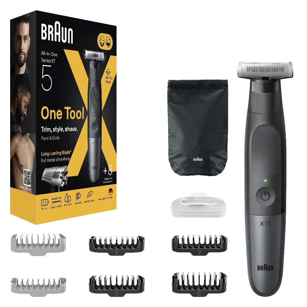 BRAUN XT 5200 Barzdakirpė, barzdaskutė ir kūno plaukų kirptuvas