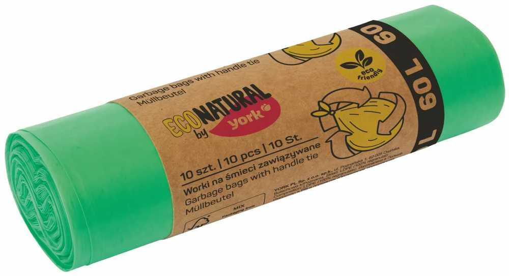 York Eco Natural Atkritumu maisi ar auklu 60L 10gb ECO (40)