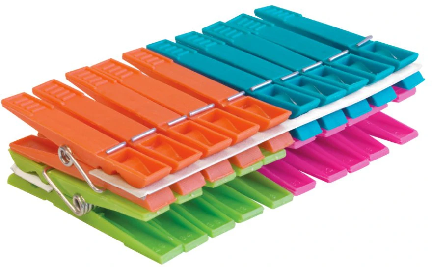 York Skalbinių segtukas 9600, 12 cm x 7 cm, plastikas, 20 vnt., ,spalva/dizainas parenkami atsitiktine tvarka,