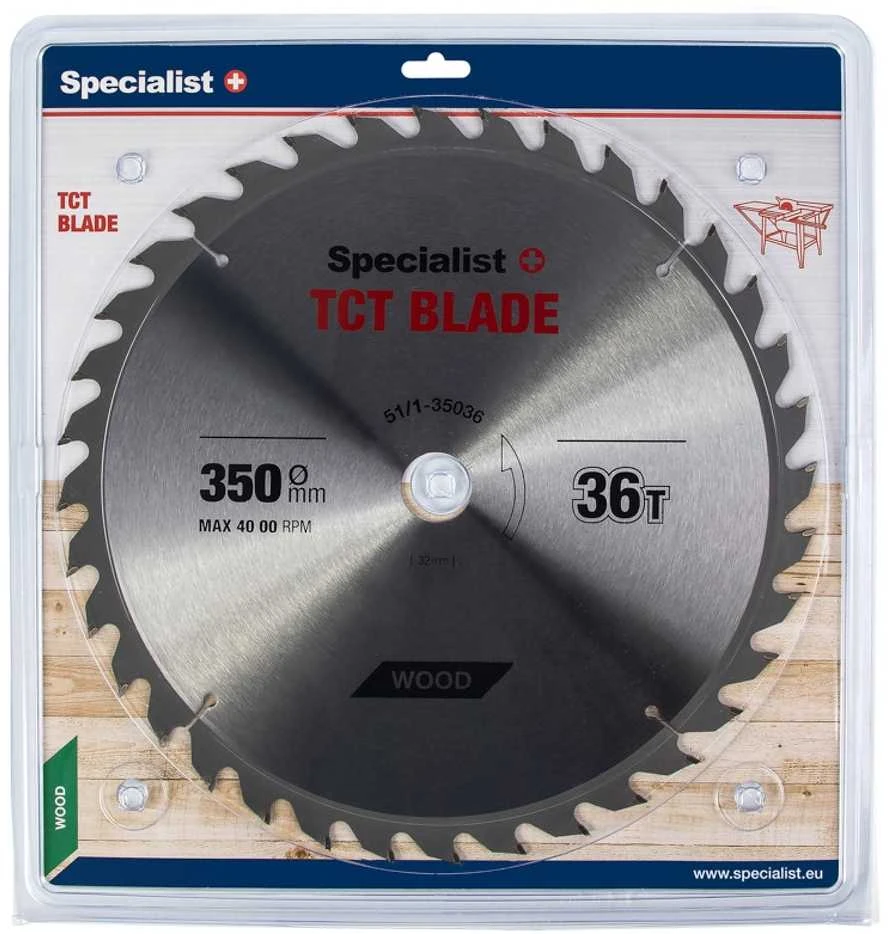 Pjovimo diskas medienai Specialist Wood; 350x2,2x32 mm; Z36