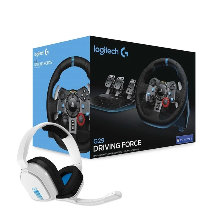 Žaidimų Vairas Logitech G29 + Ausinės Astro A10 Juodas (Skirtas PlayStation ir PC)