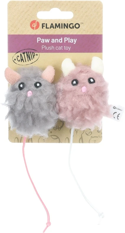 Žaislas katei Flamingo Gripi Mouse Mix. 2vnt