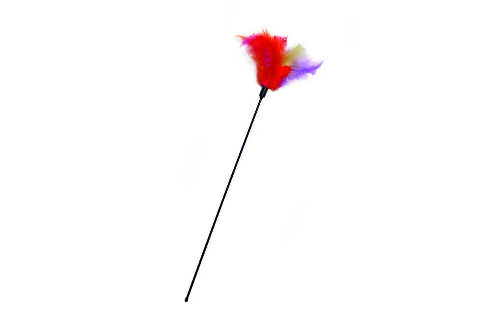 Žaislas katei Karlie TICKLER FEATHERS, raudonas