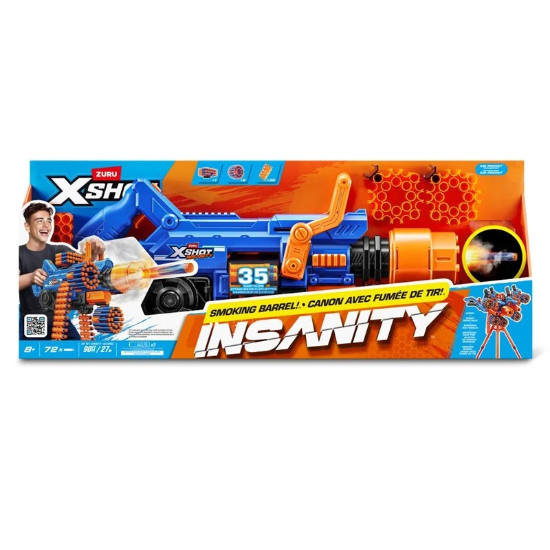 XSHOT interaktyvus žaislinis šautuvas Insanity Smoke N'Barrel, 36823