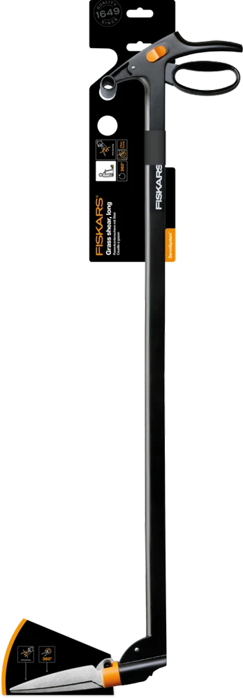 Fiskars ypač lengvos žolės žirklės su specialia pavara, ilgos GS46