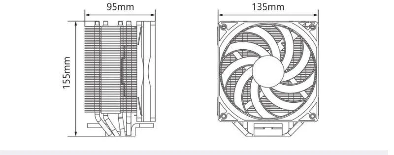 Procesoriaus aušintuvas Zalman CNPS10X PERFORMA ST, 180 W