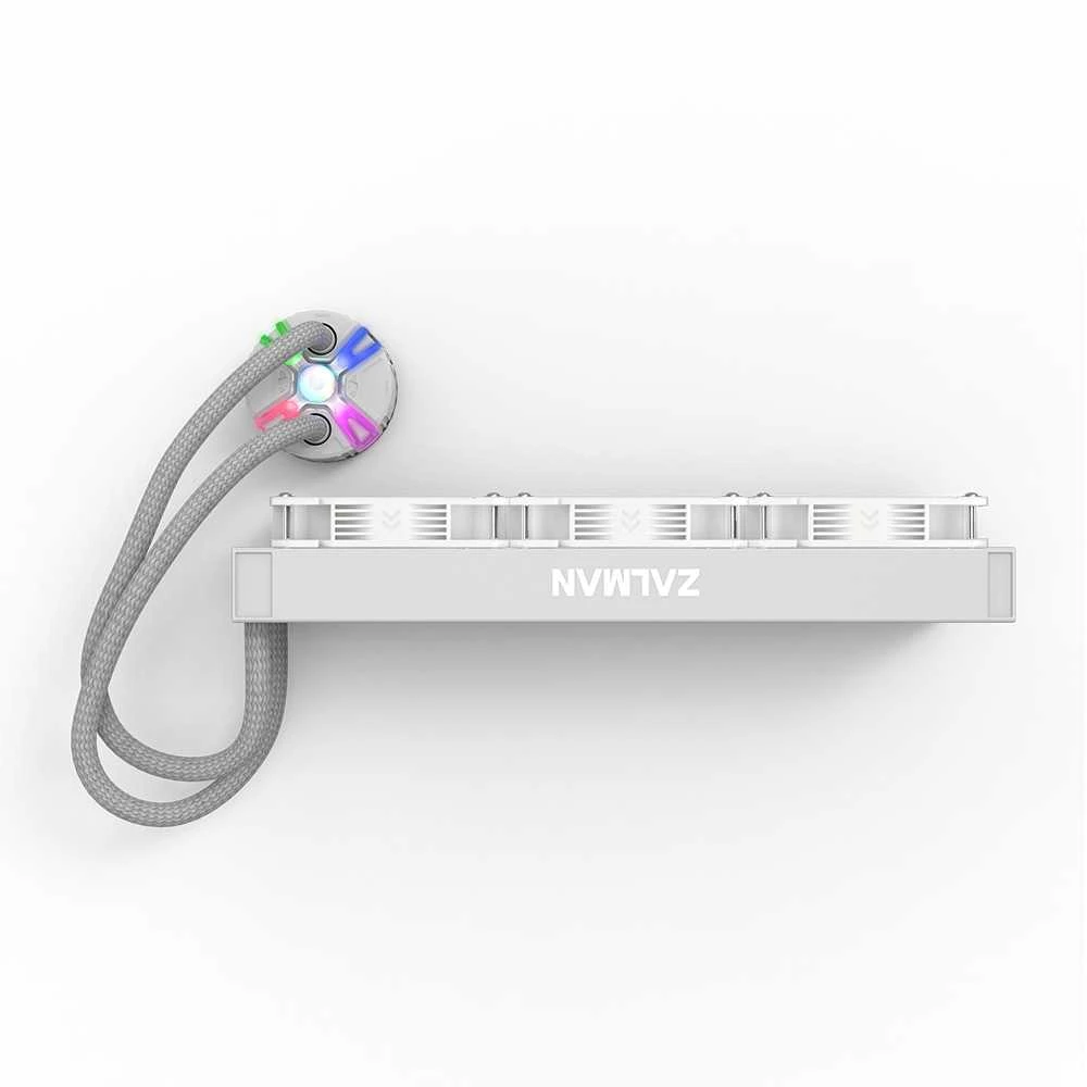 Vandens aušinimas Zalman Zalman Reserator5 Z36 ARGB Procesorius Viskas viename skysčio aušintuvas 12 cm Baltas