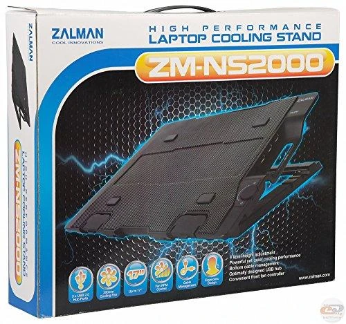 Zalman ZM-NS2000 aušinimo padėklas nešiojamam kompiuteriui 43,2 cm (17") Juoda
