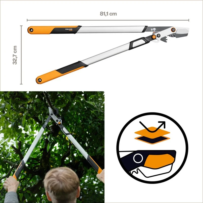Šakų genėjimo žirklės universalus Fiskars 1080133, 81.5 cm