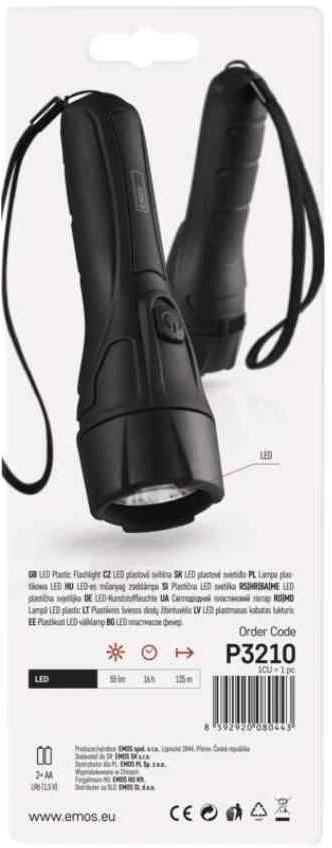 Emos LED handheld prožektorius P3210, 55 lm, 2× AA