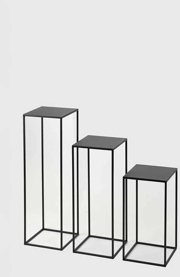 Domoletti FLOWER POT STAND BREST S Juodas 25X25X47