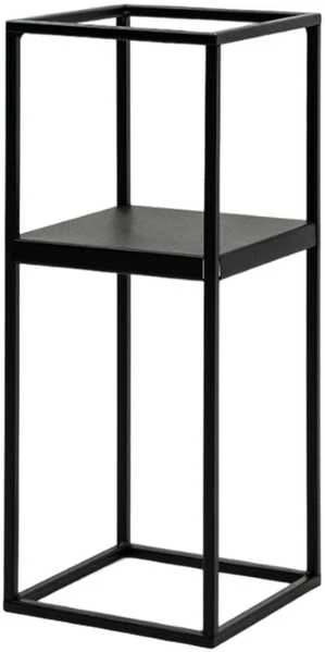 Gėlių stovas „Garden Center LILLE“, 19 cm x 19 cm, 47 cm, metalinis, juoda spalva