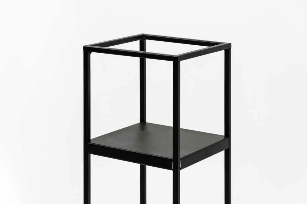 Gėlių stovas „Garden Center LILLE“, 19 cm x 19 cm, 47 cm, metalinis, juoda spalva