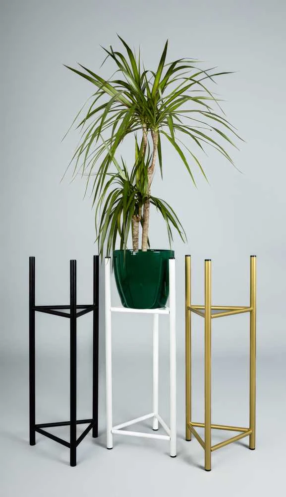 Domoletti FLOWER POT STAND LIZIO L Juodas 27X60