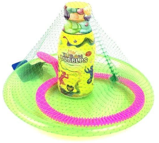 Tuban burbulų rinkinys - 250 ml burbulų skystis + lėkštė + 1 plastikinis žiedas