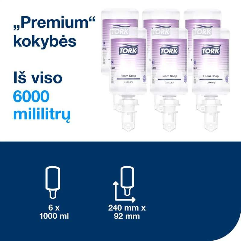 Muilo putos TORK LUXURY SOFT FOAM S4, 1 l, 524901