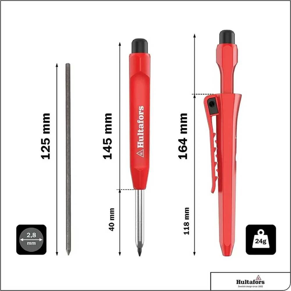 automatinis pieštukas su grafito šerdele 2,8 mm, Hultafors [650100]