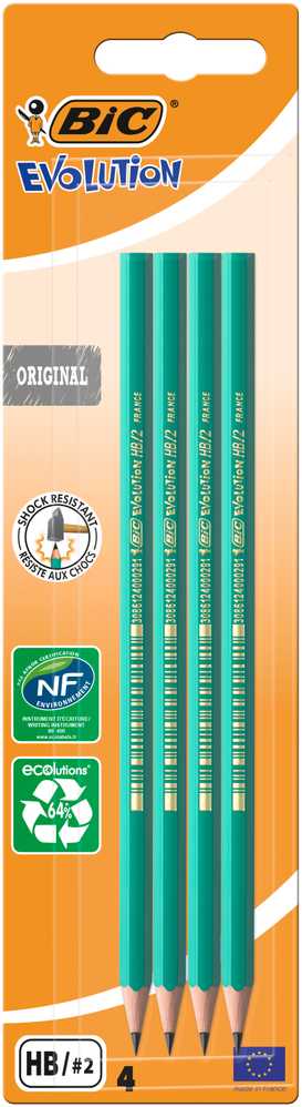 Bic Pieštukas Evolution Original HB, 4 vnt. rinkinys 000167