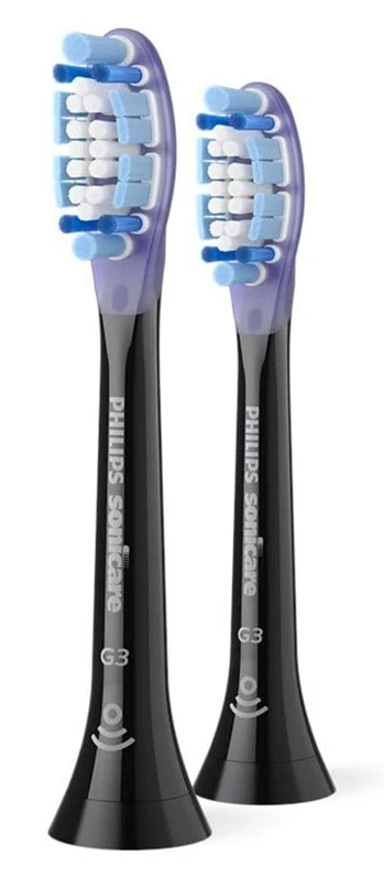 2 dalių šepetėlių galvučių pakuotė Philips Sonicare Premium Gum Care HX9052/88, juodos spalvos