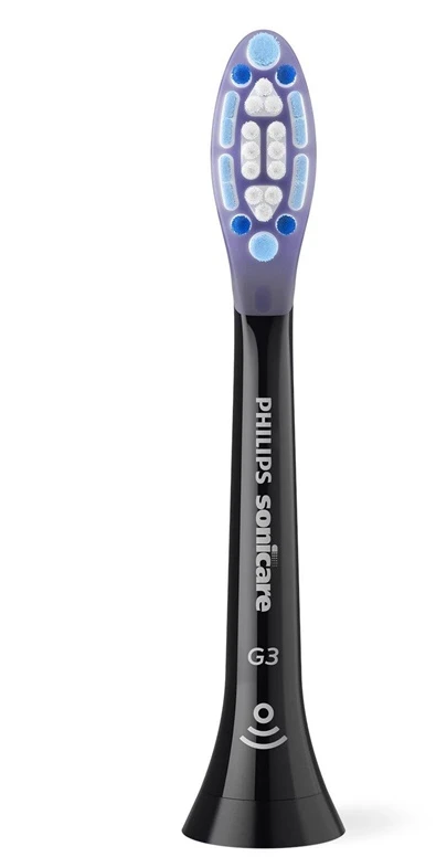2 dalių šepetėlių galvučių pakuotė Philips Sonicare Premium Gum Care HX9052/88, juodos spalvos