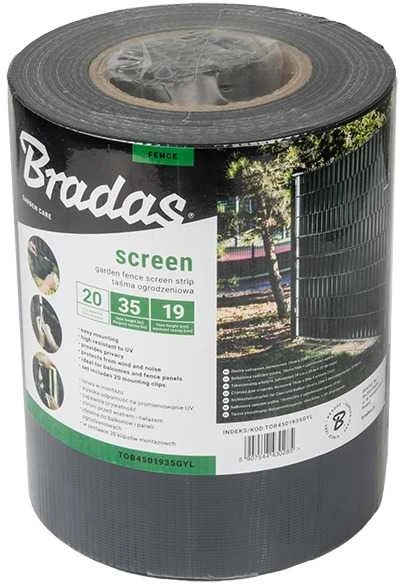 Bradas tvoros juosta 19cm x 35m + 20 laikiklių, pilka RAL7016