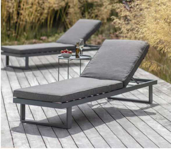 Lauko gultas Domoletti CL-23-9 SUN LOUNGER, pilka sp., 195 cm x 63 cm x 26 cm