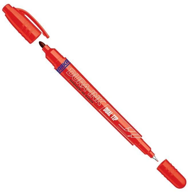 Žymeklis Markal DURA-INK DUALTIP, raudona sp.