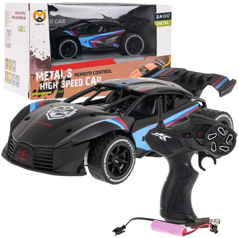 Ramiz Greitas juodas 1:20 R/C automobilis