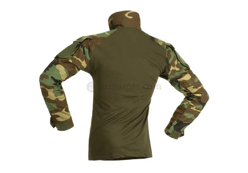 Invadergear Invader Gear Combat Shirt Woodland Taktiniai marškiniai