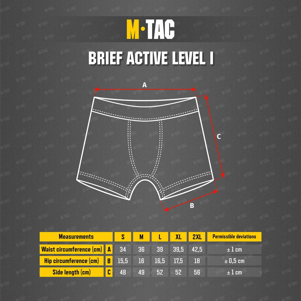 M-Tac Brief Active Level I Pirmo sluoksnio vyriški apatiniai vėsiam orui