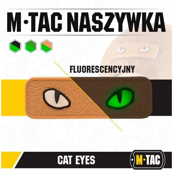 M-Tac Cat Eyes 3D PVC Antsiuvas "Katės akys", šviečiančios tamsoje
