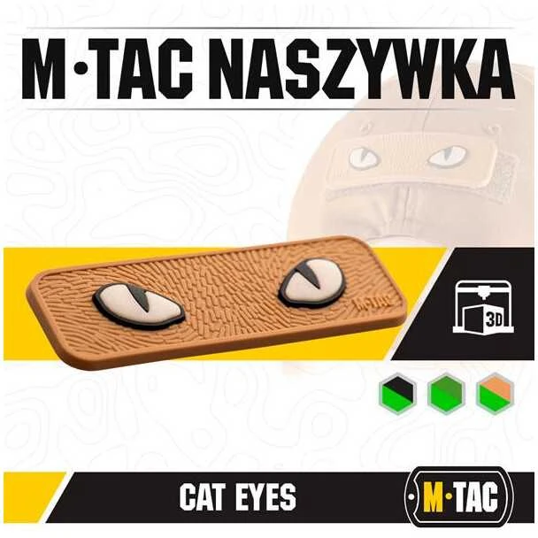 M-Tac Cat Eyes 3D PVC Antsiuvas "Katės akys", šviečiančios tamsoje