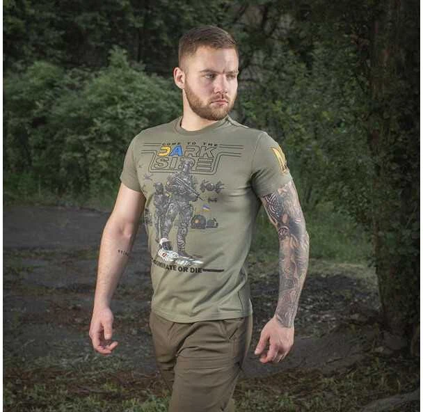 M-Tac Come to the DARK SIDE T-Shirt Marškinėliai su Ukrainos simbolika