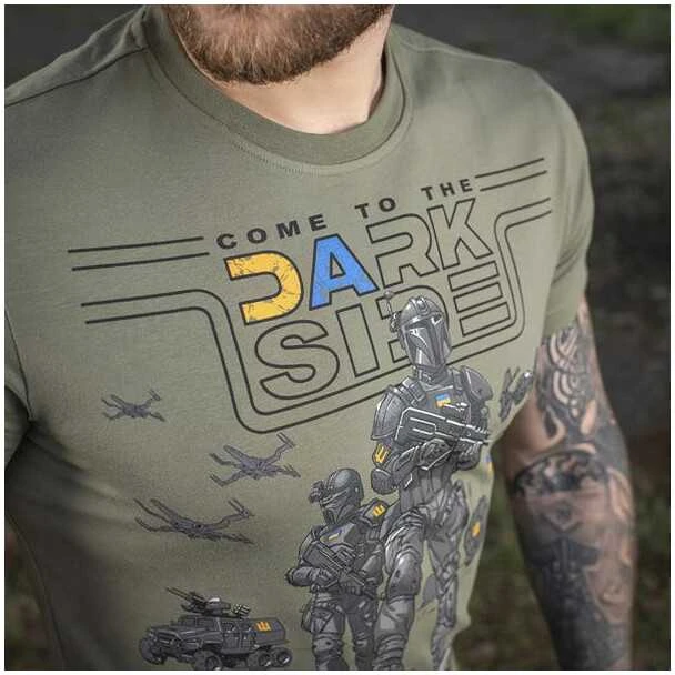 M-Tac Come to the DARK SIDE T-Shirt Marškinėliai su Ukrainos simbolika