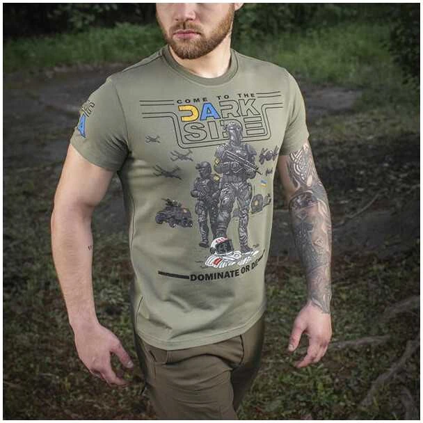 M-Tac Come to the DARK SIDE T-Shirt Marškinėliai su Ukrainos simbolika