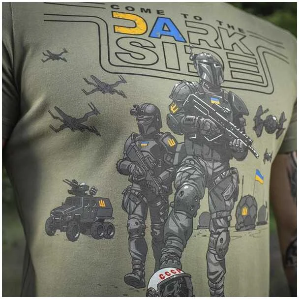 M-Tac Come to the DARK SIDE T-Shirt Marškinėliai su Ukrainos simbolika