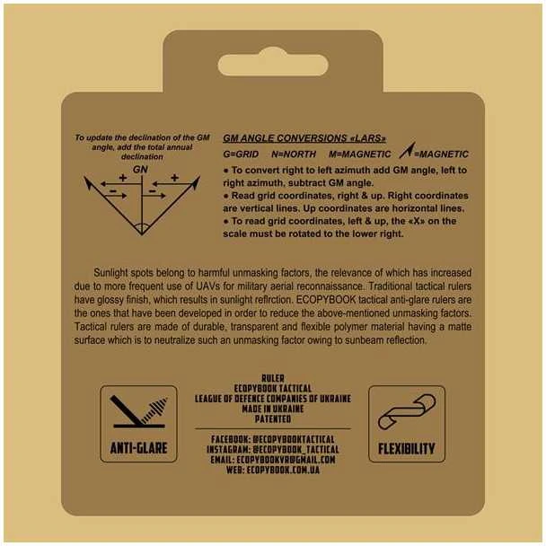 M-Tac Ecopybook Tactical Ruler Protractor round (130mm) NATO Liniuotė/matlankis