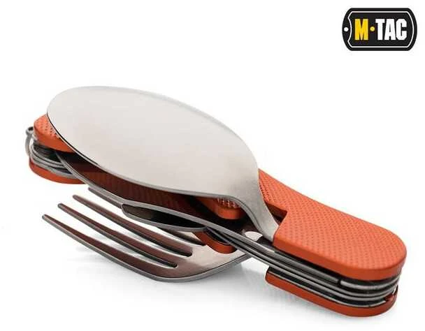M-Tac Folding Two-piece Cutlery Set Sulankstomas dviejų dalių įrankių rinkinys