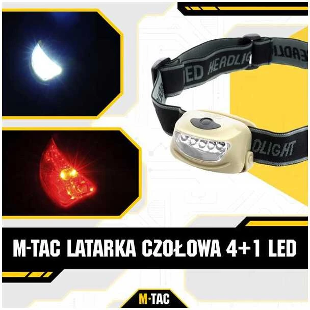 M-Tac headlamp 4+1 LED Prožektorius ant galvos