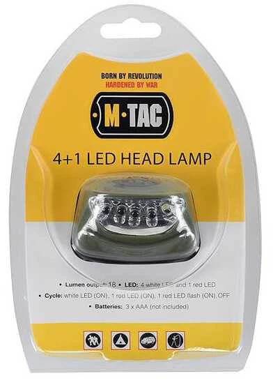 M-Tac headlamp 4+1 LED Prožektorius ant galvos