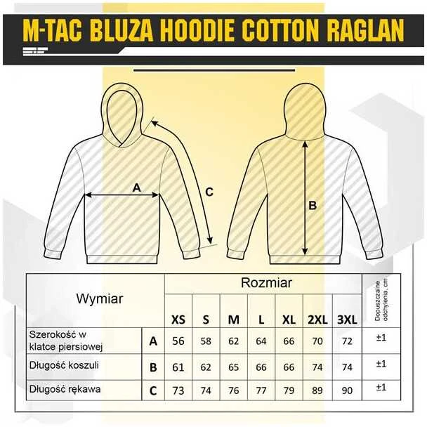 M-Tac Hoodie Cotton Raglan Medvilninis džemperis su kapišonu