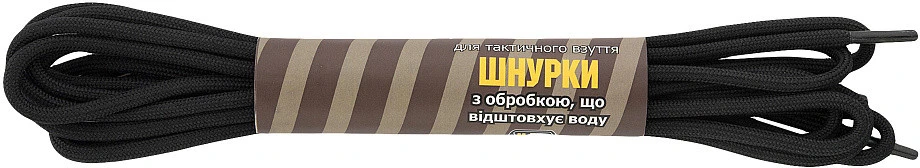 M-Tac Laces with Impregnation Juodas Impregnuoti batų raišteliai, juodi